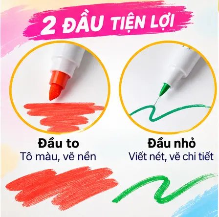 Bút lông Acrylic 2 đầu 610 - 24M