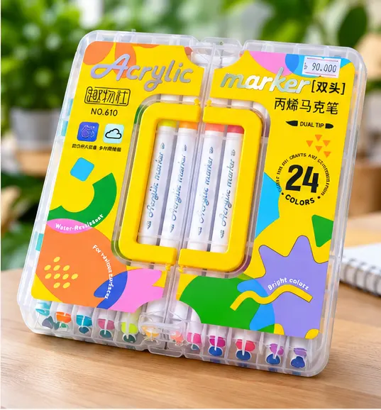 Bút lông Acrylic 2 đầu 610 - 24M