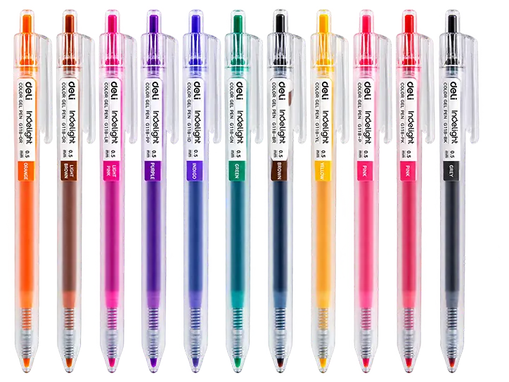 Bút Gel Màu Deli Indelight G118 – Ngòi 0.5mm