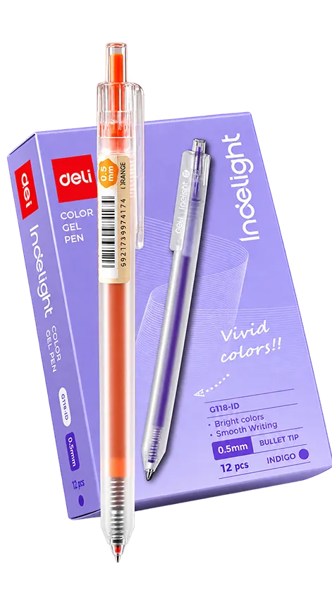 Bút Gel Màu Deli Indelight G118 – Ngòi 0.5mm