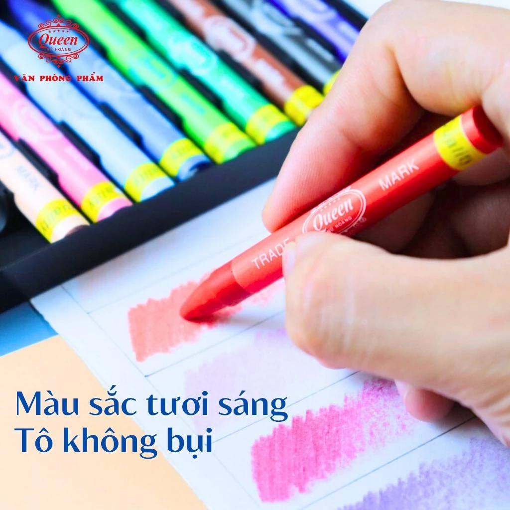 Bút sáp màu Queen 18 màu - WCR-018