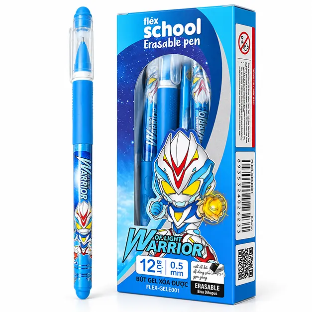 Bút Gel Xóa Được Flex School 0.5mm – Mực Xanh – FLEX-GELE001